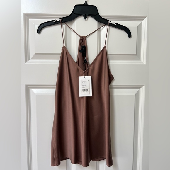 THEORY DRAPED SILK TOP ||MAUVE MIST, NWT - Picture 4 of 12